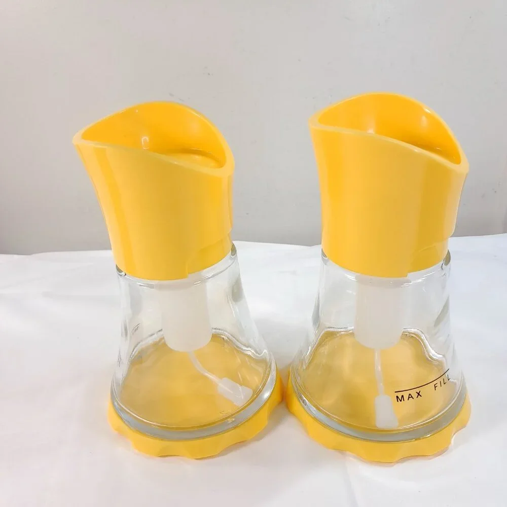 KUHN RIKON Swiss Vase Mister Yellow Oil Vinegar Dispenser Spritzer Spray set‎ 2